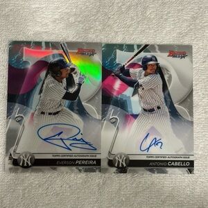 2020 Bowman’s Best New York Yankees Autographs (Lot of 2)